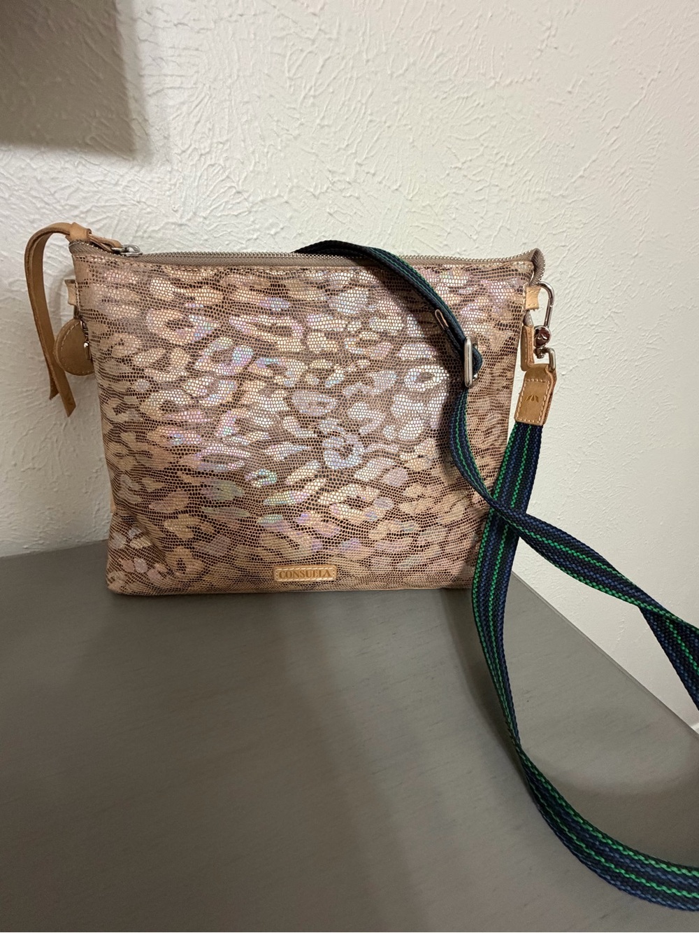 Consuela Iris Metallic Leopard-Print Crossbody Bag/Wristlet set (DISCONTINUED) - Picture 2 of 14
